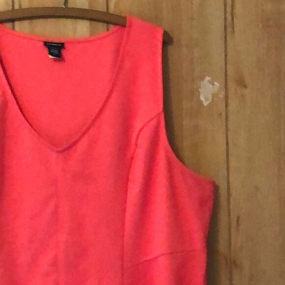 Torrid Coral Vneck Sleeveless Peplum Tank Top 4 4X - Picture 5 of 14